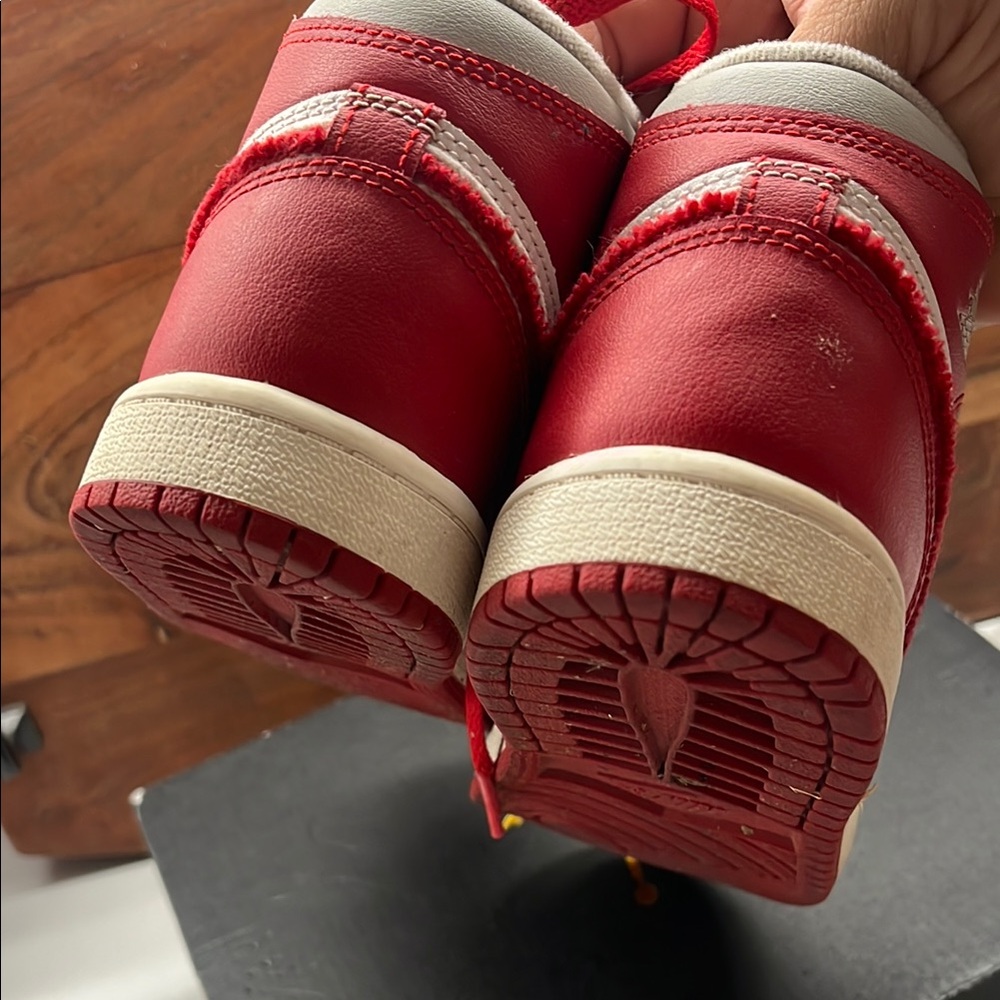 Nike Red and White Sneakers Classic Style - Picture 5 of 7